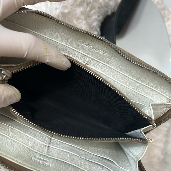 Prada White Perforated Leather Wallet - Picture 13 of 15
